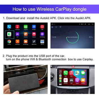 Для BMW Benz Audi Toyota Volkswagen Ford Honda Беспроводной декодер интерфейса CarPlay Android коробка видео адаптер USB-ключа Изображение