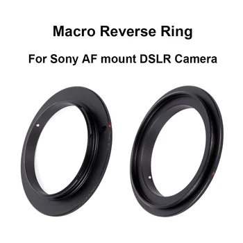 Для Sony AF mount Macro обратное переходное кольцо 49 /52 /55 /58 /62 /67 /72 / 77 мм для зеркальной камеры Sony AF/Minolta MA mount Изображение