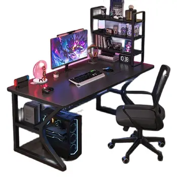 * Домашний настольный киберспортивный стол и набор стульев, настольный верстак, простой рабочий стол, рабочий стол для учебы Изображение