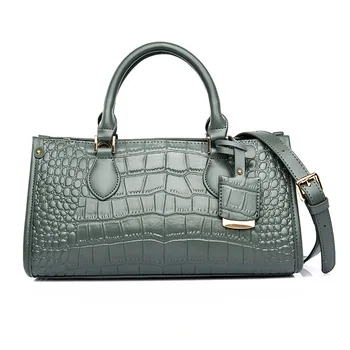 Женская сумка с рисунком крокодиловой кожи, простая сумка на одно плечо, сумка через плечо, кошельки и сумочки, сумки через плечо для женщин Изображение