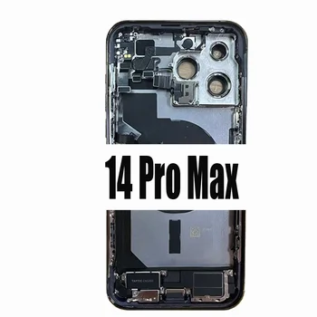 Задняя Крышка батарейного отсека Задняя крышка рамы всего корпуса с гибким кабелем регулировки громкости и боковыми кнопками для iPhone 14 Pro Max 14Pro 14Promax Изображение