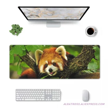 Игровой коврик для мыши Cute Red Panda С резиновыми прошитыми краями, Коврик для мыши 31,5 