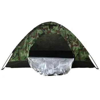 Камуфляжная однослойная ручная палатка, уличная Дышащая туристическая палатка для альпинизма, водонепроницаемая палатка для кемпинга на нескольких человек Изображение