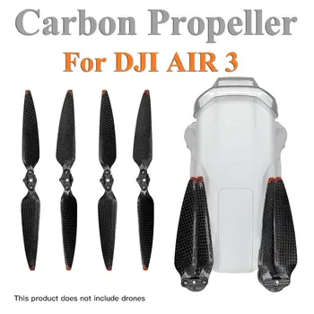 Карбоновые пропеллеры для дрона DJI AIR 3 Легкие Крыльевые вентиляторы с лопастями из углеродного волокна 8747F Доступ к запасным частям для замены Y6Q9 Изображение