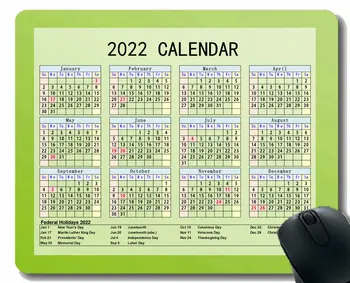 Коврик для мыши с календарем на 2022 год, светящиеся звезды, противоскользящие резиновые коврики для мыши Изображение