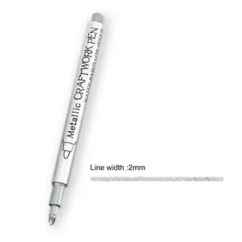 Креативная ручка для подписи, удобный захват, маркер для рисования, высокая насыщенность цвета, граффити-маркер золотисто-серебристого цвета, сделай сам, Изображение