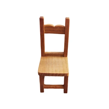 Куклы 1/12, миниатюрная мебель, деревянный стул для украшения кукольного домика, игрушки для ролевых игр для детей Изображение