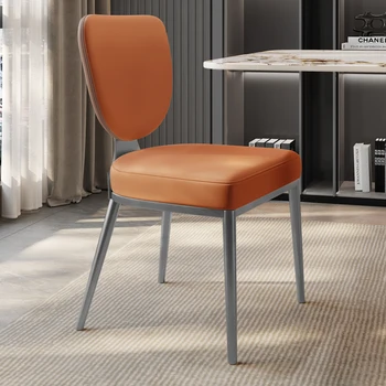 Легкие обеденные стулья класса люкс в скандинавском стиле, мебель для дома, Современный минималистичный обеденный стол и стулья, гостиничная спинка, Европейские обеденные стулья Изображение