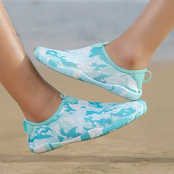 Летняя водная обувь унисекс, мужская дышащая водная обувь, Резиновая обувь для плавания, Женские пляжные сандалии, Носки для дайвинга, Плюс 46 Изображение