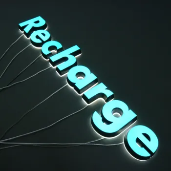 Маленькие акриловые буквы для украшения деловых вывесок Оптом Для настенных акриловых букв с 3D подсветкой Изображение