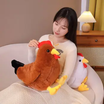 Милая пухленькая кукла-цыпленок, набитая жирной мягкой курицей, Плюшевая игрушка в виде животного, эластичная подушка, приятная детская игрушка, приятный подарок на День рождения Изображение