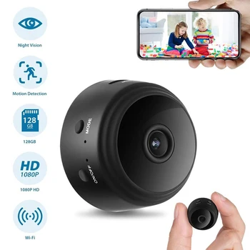 Мини-WiFi-камера A9 HD 1080P, Дистанционный Беспроводной Диктофон, Видеокамера ночного видения, Камеры видеонаблюдения для домашней безопасности. Изображение