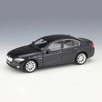 Модель автомобиля WELLY BMW 5 серии Седан BMW 535i в масштабе 1: 24 из черного сплава, литая под давлением, коллекция игрушек в подарок Изображение