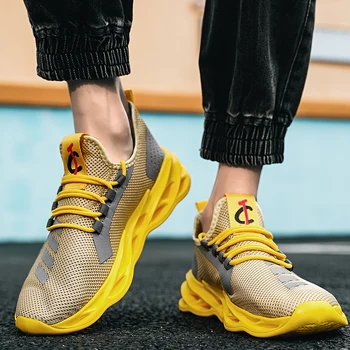 Модные мужские кроссовки Damyuan, легкая вулканизированная обувь, Уличная обувь для прогулок, Повседневная обувь, мужская обувь на шнуровке, Zapatillas Hombre Изображение