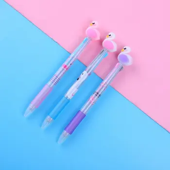 Мультяшная креативная Многоцветная шариковая ручка 3 цвета Разноцветная Шариковая ручка Милый Супер Милый студенческий подарок Призовой подарок 1 ручка Изображение