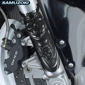 Наклейки с черепом 2XFront Fork Подходят для Harley Davidson Sportster Softail Dyna Electra Glide для мотоцикла Honda Victory Изображение