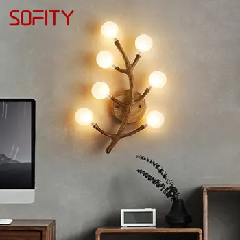 Настенные светильники BUNNY Nordic LED Современная креативная роскошная лампа-бра из смолы для дома, гостиной, прикроватной тумбочки в спальне Изображение