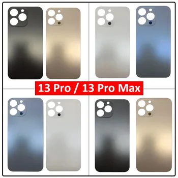НОВАЯ Стеклянная Крышка Корпуса Для iPhone 13 Pro /13 Pro Max С Большим Отверстием В Задней Крышке Батарейного Отсека Замена Корпуса Задней Двери На Клейкую Ленту Изображение