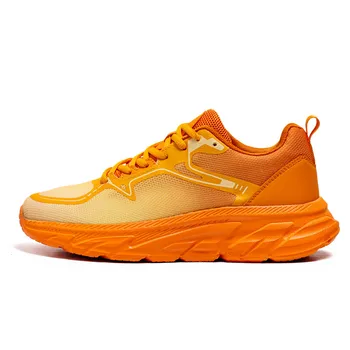 Оранжевая мужская повседневная обувь Zapatos, легкие мужские кроссовки Calzado de hombre, Удобные мужские кроссовки разных цветов, мужская обувь на плоской подошве Изображение