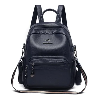 Повседневный женский рюкзак-кошелек, кожаный противоугонный рюкзак Mochila Feminina, легкая школьная сумка через плечо для девочек-подростков Изображение