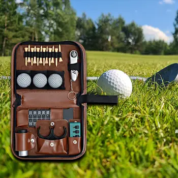 подарочный набор аксессуаров для гольфа 20x вмещает 3 мяча, держатель для мяча, Органайзер, чехол для женщин и мужчин для занятий спортом на открытом воздухе, мини-телескоп Изображение