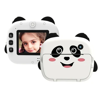 Портативная детская камера мгновенной термопечати с 2,4-дюймовым экраном 1080P, цифровая камера для фото Селфи, термопечать без чернил Изображение