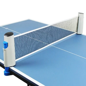 Портативная стойка для сетки для настольного тенниса, свободно выдвигающаяся стойка для сетки для пинг-понга, регулируемая сетка для настольного тенниса, подарок для детей Изображение