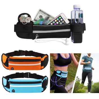 Поясная сумка для бега, водонепроницаемый спортивный ремень, спортивная сумка, держатель для телефона для женщин, мужчин, Водостойкий велосипедный ремень для бега, Поясная сумка, кошелек Изображение