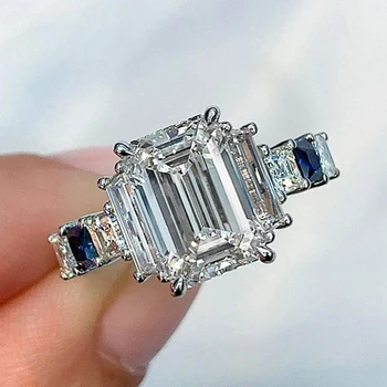 Простой дизайн, кольца с кристаллами кубического циркония для женщин, хорошее качество, Темперамент, женский аксессуар, свадебные украшения для помолвки Изображение