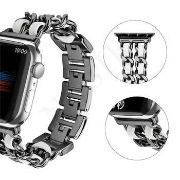 Ремешок из нержавеющей стали Correa для Apple Watch 7 41 мм 45 мм, тонкий металлический браслет, спортивный ремешок для iWatch серии 7 Изображение