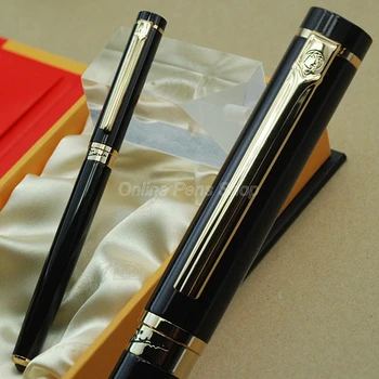 Ручка-роллер Picasso Black & Golden Matel для офиса, дома и школы, инструмент для письма BR007 Изображение