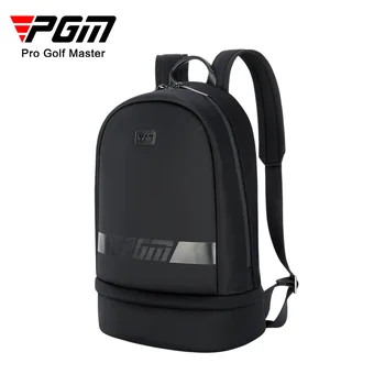 Рюкзак для гольфа PGM, мужской рюкзак, портативная черная сумка для одежды большой емкости Изображение