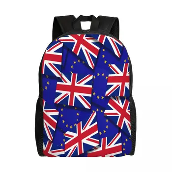 Рюкзак с флагом Соединенного Королевства, 15-дюймовый рюкзак для ноутбука, повседневный школьный рюкзак, рюкзак для путешествий Изображение