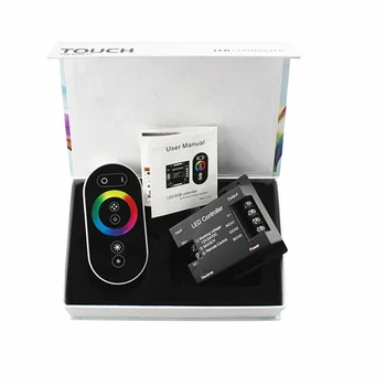Светодиодный контроллер RF Беспроводной сенсорный пульт дистанционного управления, Цветная RGB Подсветка с модулем панели, Диммер 18A Изображение