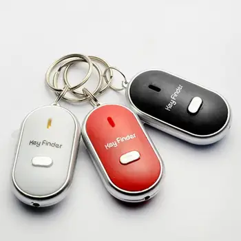 Светодиодный свисток для поиска ключей, мигающий звуковой сигнал, дистанционный потерянный брелок для поиска ключей, брелок для ключей, мини-брелок для ключей, набор для помощи на открытом воздухе. Изображение