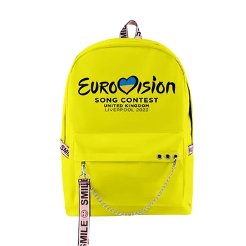 Сумка для Евровидения 2023, рюкзак на молнии для конкурса песни Евровидение, школьный ранец в стиле харадзюку, Уникальная дорожная сумка Изображение