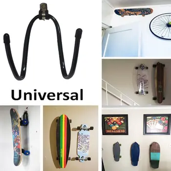 Универсальная регулируемая настенная вешалка для скейтборда, зажим для хранения, настенный стеллаж, настенное крепление Изображение
