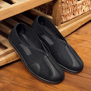 унисекс, высококачественная летняя и весенняя обувь EU38 ~ EU48 для тайцзи ушу, обувь для монахов даосского дзен-лэй шаолиньского кунг-фу, кроссовки для боевых искусств Изображение