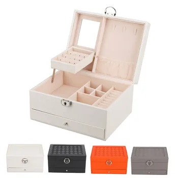Футляр для хранения ювелирных изделий большой емкости Коробка для хранения ювелирных изделий для друзей для домашнего хозяйства Изображение